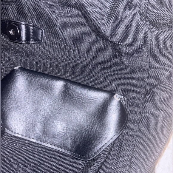 BEIS Black Leather and Fabric Backpack - Picture 5 of 6